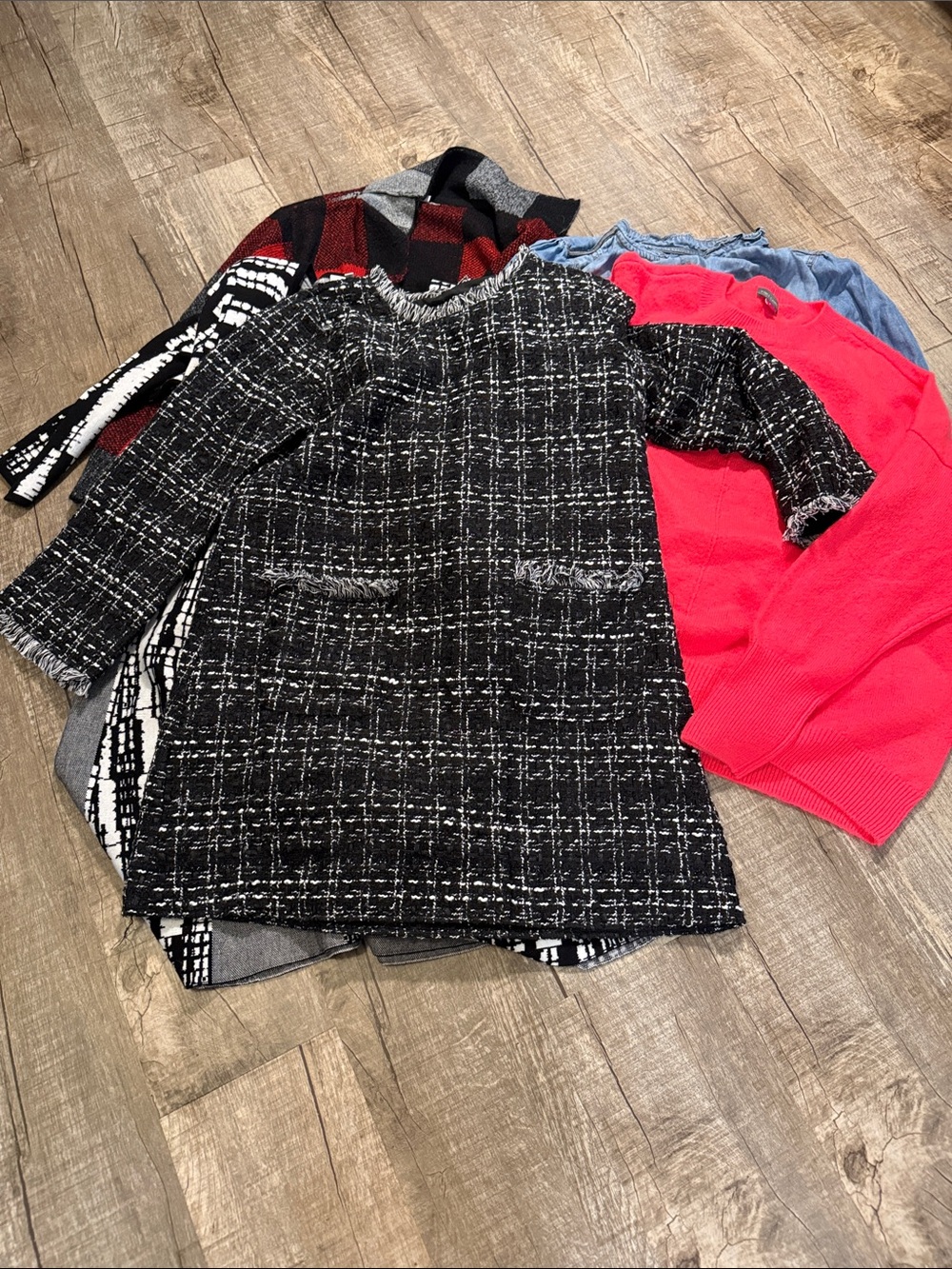 6 pc mixed bundle/lot dress sweater pants top size large